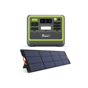 Pachet Fossibot F2400, Statie electrica de incarcare portabila , LED, IP67 + Panou solar portabil Fossibot SP200 200W (Verde/Gri) imagine