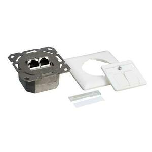 Priza RJ-45 aplicabila cu 2 iesiri LOGILINK pt. cablu FTP, Cat6A, RJ-45 (M) x 2, ecranat, plastic cu metal (Alb) imagine