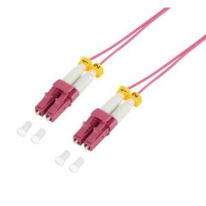 Patch Cord Fibra Optica Logilink FS4LC01, Multi-Mode, OM4, Duplex LC/UPC - Duplex LC/UPC, 1 m imagine