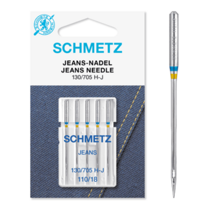 Set 5 ace de cusut, Jeans, finete 110, Schmetz 130/705 H-J VFS imagine
