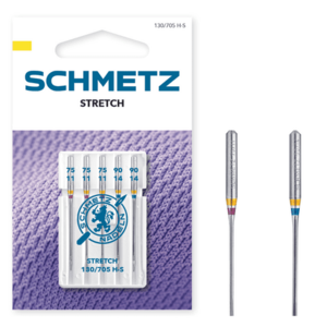 Set combinat 5 ace de cusut, materiale elastice, finete 75-90, Schmetz 1130/705 H-S V3S imagine
