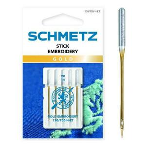 Set 5 ace de brodat Gold, finete 90, Schmetz 130/705 H-ET VDS imagine