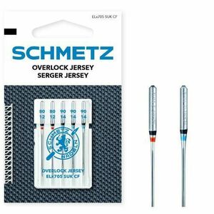 Set combinat 5 ace de surfilat pentru tricot, finete 80-90, Schmetz ELX705 SUK CF VZS imagine
