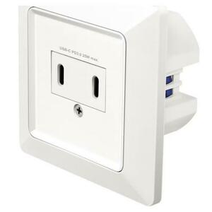 Priza Logilink PA0332, 2xUSB-C PD 3.0 25W, IP20 (Alb) imagine