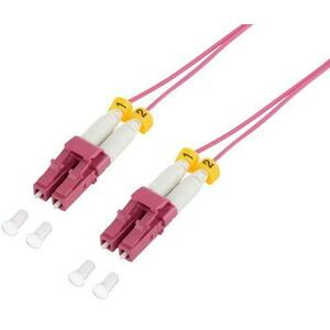 Patch Cord Fibra Optica LOGILINK FS4LC05 OM4 50/125, multimode, LC/UPC-LC/UPC, LSZH, 5 m, super-slim (Violet) imagine