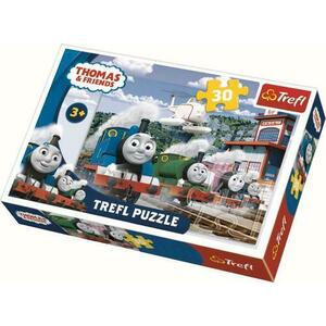 Puzzle Cursa pe sine, 30 piese - Trefl imagine