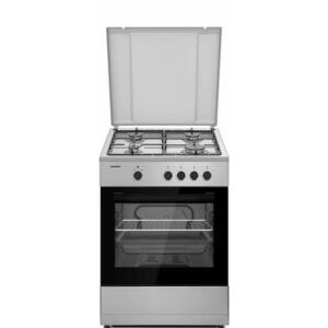 Aragaz HEINNER HFSC-SME66ISL, Gaz, 4 arzatoare, Aprindere electrica, 60x60 cm (Argintiu) imagine