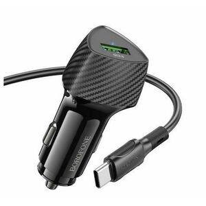 Incarcator auto Borofone BZ31, 1 x USB-A, 18 W (Negru) imagine