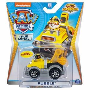 Jucarie - PAW Patrol Macheta Metalica: Rubble Super Erou cu Masina Utilitara - Spin Master imagine