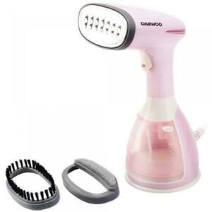 Fier de calcat vertical cu aburi Daewoo DGS1500PK, Putere 1500 W, Debit de abur 60 gr/min, Capacitate 280 ml (Alb/Roz) imagine
