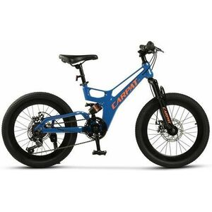﻿﻿Bicicleta Copii MTB-FS Carpat 20inch C20344A, Schimbator spate Shimano Tourney, 7 viteze, Frana Disc fata/spate, Cadru aluminiu, Furca Supensie (Albastru) imagine