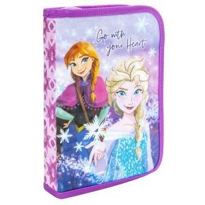 Penar textil Frozen FR04731_2, 21 x 14 x 3.5 cm, 1 fermoar si 2 flapsuri imagine