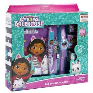 Set cadou cu ceas Gabby's Dollhouse GDH4910, Agenda si instrumente, 6 piese imagine