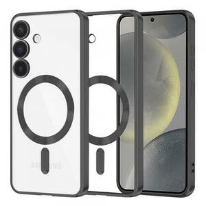 Husa MagSafe Techsuit Luxury Crystal pentru Samsung Galaxy S24 S921 (Transparent/Negru) imagine
