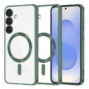 Husa MagSafe Techsuit Luxury Crystal entru Samsung Galaxy S25 S931 (Transparent/Verde) imagine
