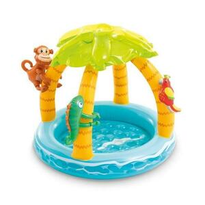 Piscina gonflabila, Intex Tropical Island 58417NP, pentru copii, 102 x 86 cm (Galben/Albastru) imagine