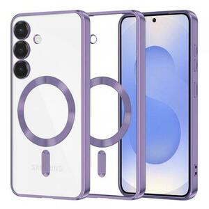 Husa MagSafe Techsuit Luxury Crystal pentru Samsung Galaxy S25 S931 (Mov/Transparent) imagine