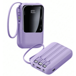 Mini Baterie externa 20000mAh Fast Charge Type C cu display si cabluri imagine