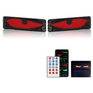 Set 2 piese Ecran Publicitar Flexibil 60×12 cm cu USB Ochi de diavol BT Ecran Colorat pentru Fereastra si Usa. imagine