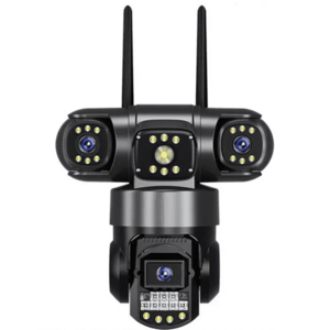 Camera de securitate Andowl G819 4G PTZ IP 8K 12MP cu lentila tripla ecran triplu detectare miscare audio bidirectional si vedere nocturna imagine