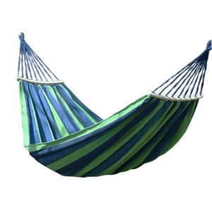 Hamac de gradina pentru o persoana multicolor 190x80 cm cu bara lemn 40 cm imagine