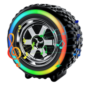 Boxa portabila G2389 cu led RGB model roata 10W imagine