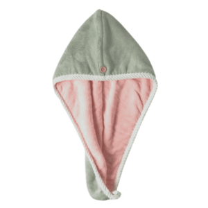 Prosop turban cu nasture pentru uscare par VERDE imagine