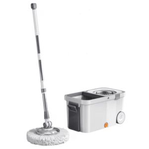 Set mop rotativ 360 grade cu galeata centrifuga din inox galeata portabila sistem evacuare apa imagine