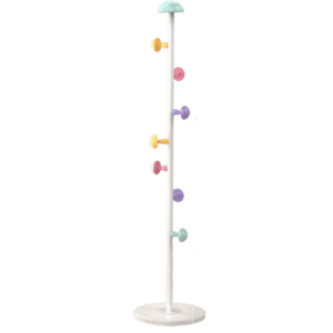 Cuier pentru haine 7 carlige in forma de ciuperca otel carbon 167 x 30 cm ALB imagine