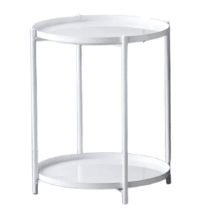 Masuta rotunda pentru cafea din metal 2 nivele 42 x 52 cm ALBA imagine