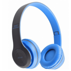 Casti wireless P47 Albastru wireless cu Bluetooth si microfon imagine