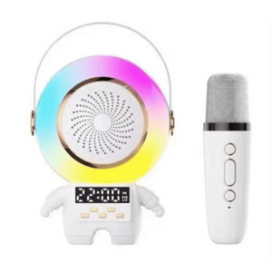 Mini boxa portabila Bluetooth cu 1 microfon wireless pentru copii statie Karaoke model Astronaut imagine