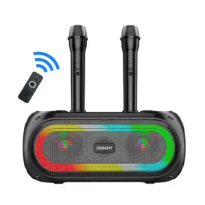 Boxa portabila bluetooth ZQS 4247 karaoke cu 2 microfoane imagine