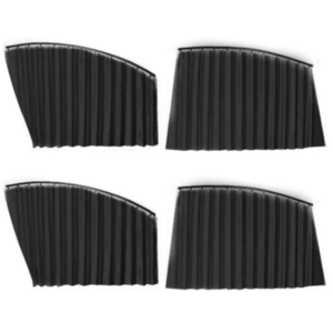 Set 4 parasolare retractabile auto geamuri laterale fata-spate NEGRE imagine