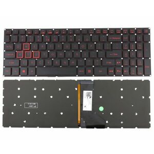 Tastatura Acer AEZAUR01020 Neagra iluminata rosu backlit imagine