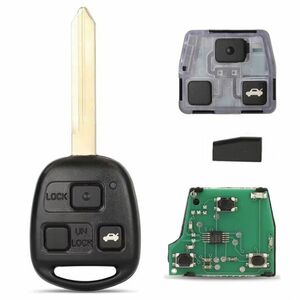 Cheie auto completa si programabila Techstar, compatibila cu Toyota Yaris, Avensis, Corolla, Carina – 433MHz, chip 4C, lama TOY47 imagine