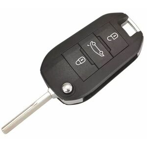 Cheie auto completa si programabila Techstar, compatibila cu Citroen Peugeot, 3 butoane, 433MHz, chip ID46 PCF7941, lama HU83 imagine