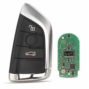 Cheie auto completa si programabila Techstar, compatibila cu BMW Seria 1 2 3 4 5 6 7, X3 X4 X5 X6, M2 M3 M4 – 433MHz, chip ID49 PCF7945, carcasa cu 3 butoane imagine