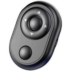 Resigilat Mini Telecomanda Wireless Techstar®, Negru, Bluetooth, Control Camera, Timer, Control Player, Nu Necesita Aplicatie imagine