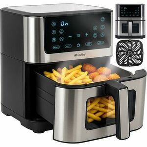 Friteuza cu aer cald, fara ulei, 8 L, 10 programe automate, afisaj LED, ventilator, tava cu invelis PTFE, 30x30x35 cm imagine