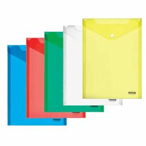 Mapa din plastic, format A4, verticala, inchidere cu buton, diverse culori imagine