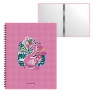 Mapa prezentare Ek Rose Flamingo, format A4, cu spirala, 40 file imagine