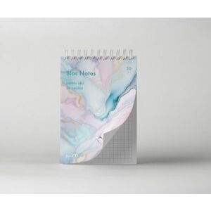 Bloc notes BiroCO, format A6, 50 file artimetica, spirala metalica imagine