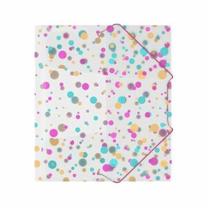 Mapa A5+ cu elastic, Erichkrause, model cu buline multicolore, pentru birou/scoala imagine