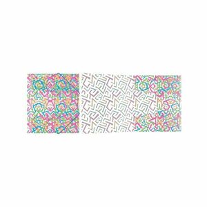 Mapa cu elastic, format A5+, design imprimat cu linii, polipropilena, multicolor imagine