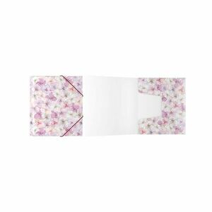 Mapa format A5+, model cu floricele, Erichkrause, prindere cu elastic, multicolora, PP imagine