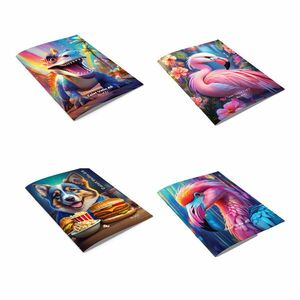 Caiet BiroCO, format A5, 48 file, 70 grame, model Velin You are Here Neon imagine