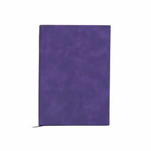 Agenda nedatata A5, 112 file, coperta textura catifea, mov lavanda imagine