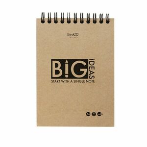 Carnetel notite, format A6, 50 file velin, coperta carton natur imagine