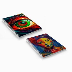 Caiet cu spirala BiroCO, format A5, 80 file dictando imagine